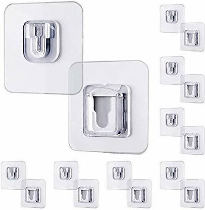 Mr Bhoot Double Side Wall Hooks for Photo Frames (pack of 10),Waterproof Heavy Duty 3Kg Load Double Sided Adhesive Wall Hooks, Photo Frame Hanging Hooks, Adhesive Hooks for Wall Sticker Hook 20