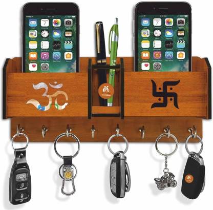 Khatu Crafts Om Swastik Key holder for home / office / kitchen / key holders / key holder for wall / key holder / Best decorative item