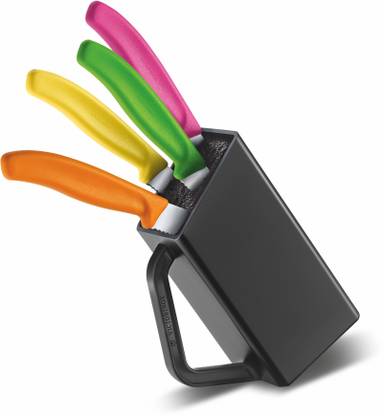 Victorinox 5 Pc Stainless Steel Knife Set Swiss Classic Steak- And Pizza Knife Block, 4 Pieces
