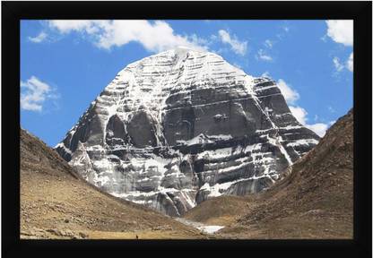 Braj Art Gallery Mount Kailash Photo Frame Size Digital Reprint 13.5 inch x 19.5 inch Painting