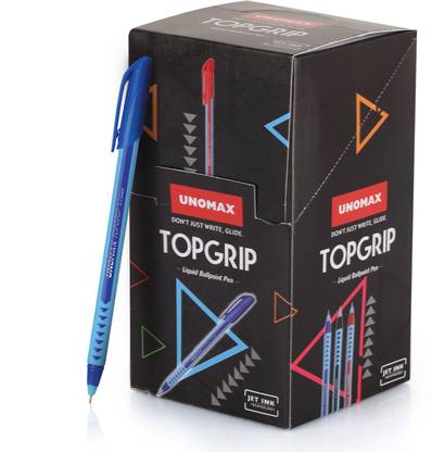 UNOMAX Top Grip(Pen jar- 35pc Blue, 12pc Black, 3pc Red) Ball Pen