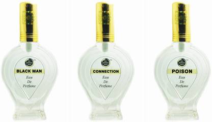 The perfume Store BLACK MAN CONNECTION POISON Regular pack of 3 Eau de Parfum  -  180 ml