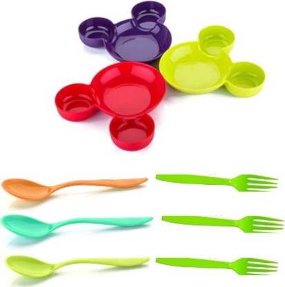 Skyplex Pack of 9 Plastic Dinner Set