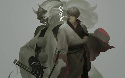 Sakata Gintoki Gintama Red Eye Katana Matte Finish Poster Paper Print