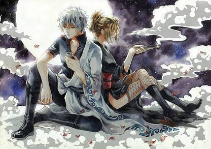 Anime Gintama Gintoki Sakata Tsukuyo Gintama Matte Finish Poster Paper Print