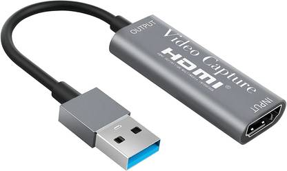 microware Audio Video Capture Card with Cable, 4k HDMI Capture, USB 3.0 Game Capture Card 1080P Capture Adapter Directly Record for Streaming, Live Broadcasting, Video Conference, Teaching, Gaming Media Streaming Device