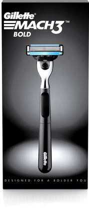 Gillette Mach3 Bold 1 Razor + 1 Cartridge (Mach3s most stylish shaver for men), Men