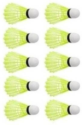 NV COLLECTION Ten nylon shuttlecocks in 77 Nylon Pack Nylon Shuttle  - Yellow
