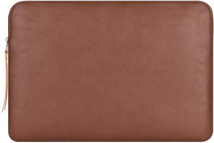 CONTACTS Faux Leather Laptop Sleeve Compatible with 16 Inch MacBook Pro 2019-2020- Zero Movement + Water-Resistant + No Scratches by Zipper - Tan… Laptop Sleeve/Cover