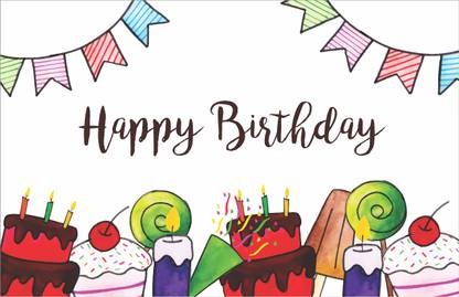 PrintoAd INDIA PVC Happy Birthday Flex with all corner Eyelet Banner
