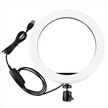 MOBONE 26-Cm Big LED Ring Light for Camera, Phone tiktok YouTube Video Shooting and Makeup, Ring Light 3600 lx Camera LED Light