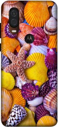NDCOM Back Cover for Motorola One Vision Sea Shells Printed