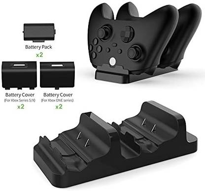 TMG Charging Dock Fast Dual Controller Charger Station for Xbox Series X|S/Xbox One/One S/One X Wireless Controllers|Charging Dock with 2 Rechargeable Battery Packs. Charging Station