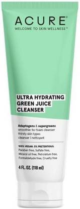 Acure Ultra Hydrating Green Juice Cleanser Face Wash