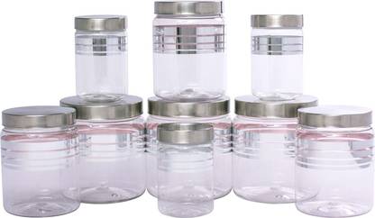 GPET Plastic, Steel Grocery Container  - 1500 ml, 1000 ml, 450 ml