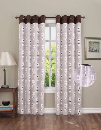 Fashion Mx 214 cm (7 ft) Polyester Room Darkening Door Curtain (Pack Of 2)
