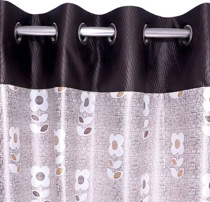 HOMEMAX 152 cm (5 ft) Polyester Room Darkening Window Curtain Single Curtain