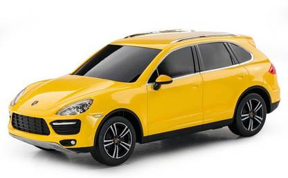 Shatchi 1:24 Scale Rastar Porsche Cayenne Turbo Remote Control Yellow RC Toy Racing Car Gifts For Kids Car Battery Operated Ride On