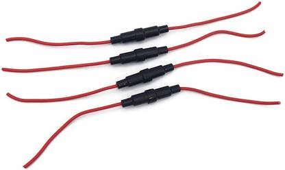Electronic Spices Pack of 20 Fuse Holder Inline Screw Type With 1015 18 AWG Wire Electrical Fuse