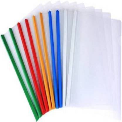 Rayaan Plastic Plastic office file Side Strip (Set Of 10, Multicolor)