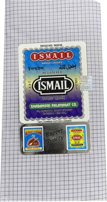 ISMAIL Checkered White Lungi