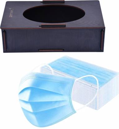 zermero Face Mask Dispenser (Wooden Mask Box for Storing & Dispensing Face Masks) Storage Box