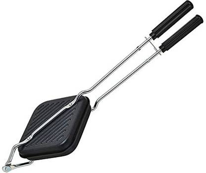Regalo Grill and Toast Sandwich Maker Sandwich Gas Toaster Premium Non Stick Cookware, 1 piece, Black 200 W Pop Up Toaster