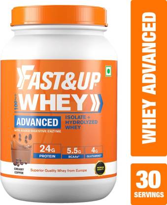 FAST&UP Whey Advanced with Isolate & Hydrolyzed Protein Blend, Informed Sport Certified Whey Protein
