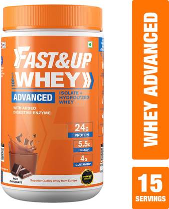 FAST&UP Whey Advanced with Isolate & Hydrolyzed Protein Blend, Informed Sport Certified Whey Protein