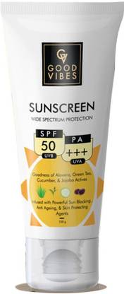 GOOD VIBES Sunscreen - SPF 50 Wide Spectrum Sunscreen with SPF 50 (100 gm)