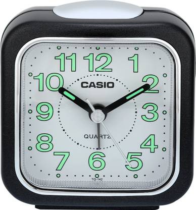 CASIO Analog White, Black Clock