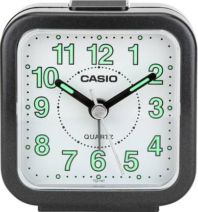 CASIO Analog White, Black Clock