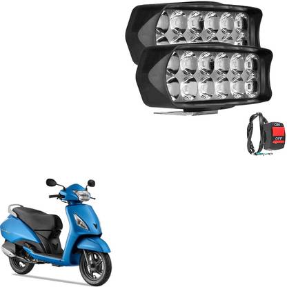 COMICAL HIGH QUALITY SUPER BRIGHT WATERPROOF DUAL ROW LED LIGHT WITH ON/OFF BUTON-205 Headlight Motorbike LED for TVS (12 V, 16 W)