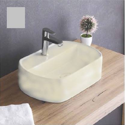 SONARA AMPLE IVORY (18''X12''X05'') LUXURY EUROPEAN STYLE IDEAL WASH BASIN/VESSEL SINK FOR BATHROOM Table Top Basin