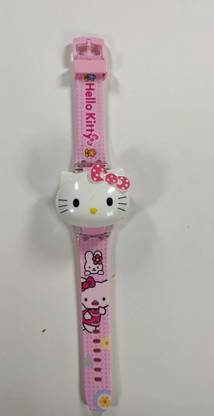 MindsArt Hello Kitty Led Glowing Digital Watch for Girls with Music and Light Digital Watch - For Girls