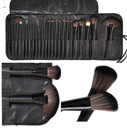 S.F.R Makeup Brush Set with PU Leather Case (blk)