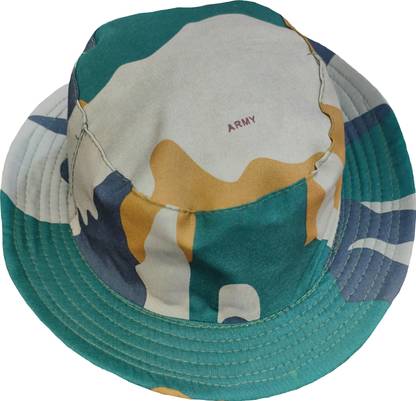 rahul Men's Indian Army Hat, Camouflage Army Print 2 in One Hat