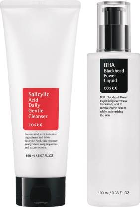 Cosrx Combo BHA Blackhead Power Liquid 100ml & Salicylic Acid Daily Gentle Cleanser 150ml
