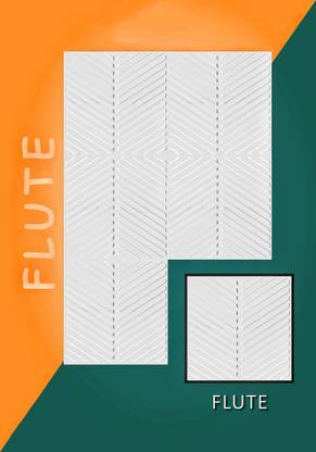 SOLICUBE 3D uPVC Decorative Wall Panel Flute Pack of 15 (20" x 20" Inch) Drywall Panel