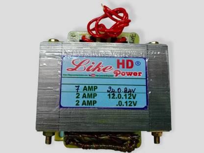 like power electronics Like Power Transformer Coil HD 7 AMP 24.0.24V 2 AMP 12.0.12V 2 AMP 0.12V, Model Type 3, Size Height 3 Inch Weight 2.5 Inch Power Supply Electronic Hobby Kit