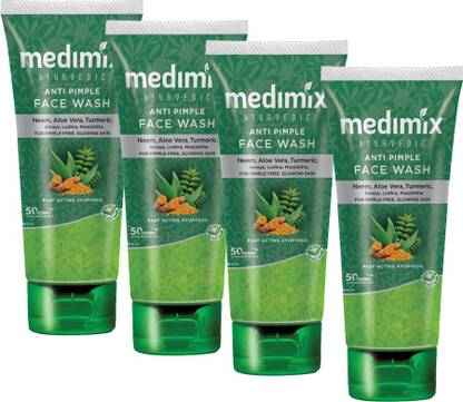 MEDIMIX Ayurvedic Anti Pimple  Each Pack 50ml Pack Of 4 Face Wash