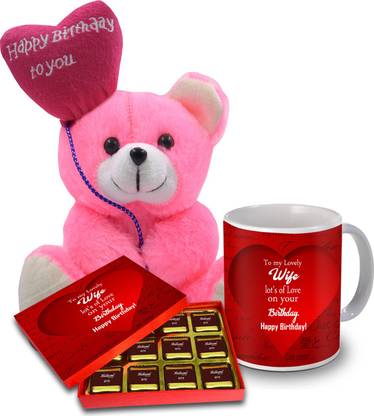 Midiron Gift For Wife Birthday Special Combo |Gift For Wife Birthday Special| Chocolate Gift Box For Birthday| Chocolate Gift For Wife| Chocolate Birthday Gift Pack| Chocolate Gift Pack IZ21GB13N4TM-DTBirthday-17 Ceramic, Cotton Gift Box