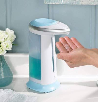 GTC Automatic Hands Free Touch Less Liquid Soap Dispenser Battery Operated Sensor Soap Magic Dispenser 250 ml Shampoo, Sanitizer Stand, Soap, Liquid Dispenser