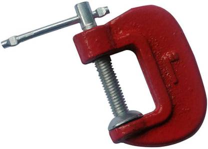 Luxuro C Clamp (1") Cast Iron Frame with Chrome Plated Screw Multi Vise Tool