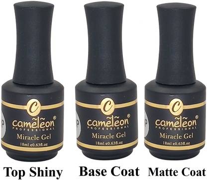 CL2 Cameleon UV/LED Soak Off Top Shiny & Base Coat Gel Polish Top & Base Coat& Matte Coat