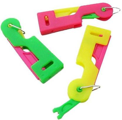Top Trick Plastic Needle Threader Thread Guide Needle Device pack of 2 Sewing Needle Plate