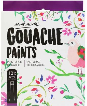 Levin Gouache Set -18 Pieces, 12 ml Tubes - Ideal for Gouache Painting - Brilliant, lightfast Gouache Colours with Great Opacity - Perfect for Beginners, Professionals and Artists