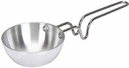 Rangera Export A Large with Handle ; Unbreakable Heavy Gauge & bakelite Grip. Professional vagariya/popu Pans for Spice Seasoning, Frying, Heating, Roasting 12 cm, 400 ml 600 GMS Tadka Pan 13 cm diameter 400 L capacity