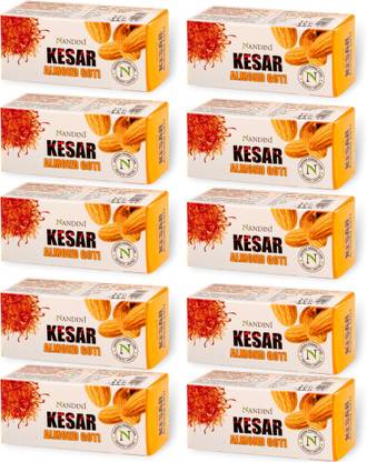 Nandini Kesar & Almond Goti Facial soap For Man & Women 25g. (Pack of 10)