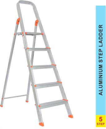 Flipkart SmartBuy 5 Step With Aluminium Platform Aluminium Ladder